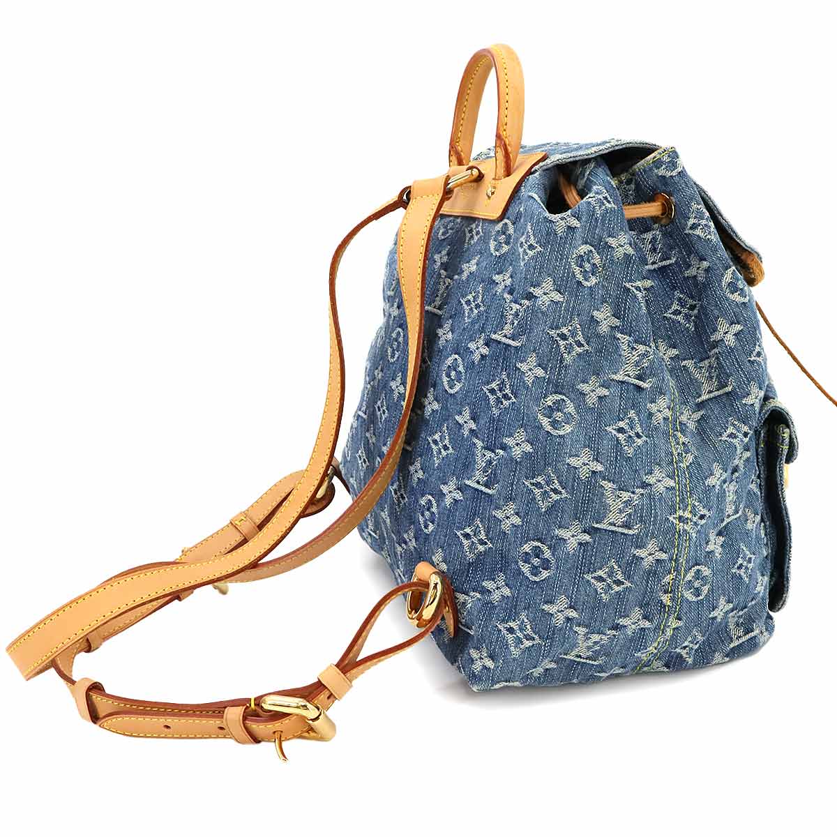 Monogram Denim Sac A Dos GM Backpack Blue M95056 Purse 90265991