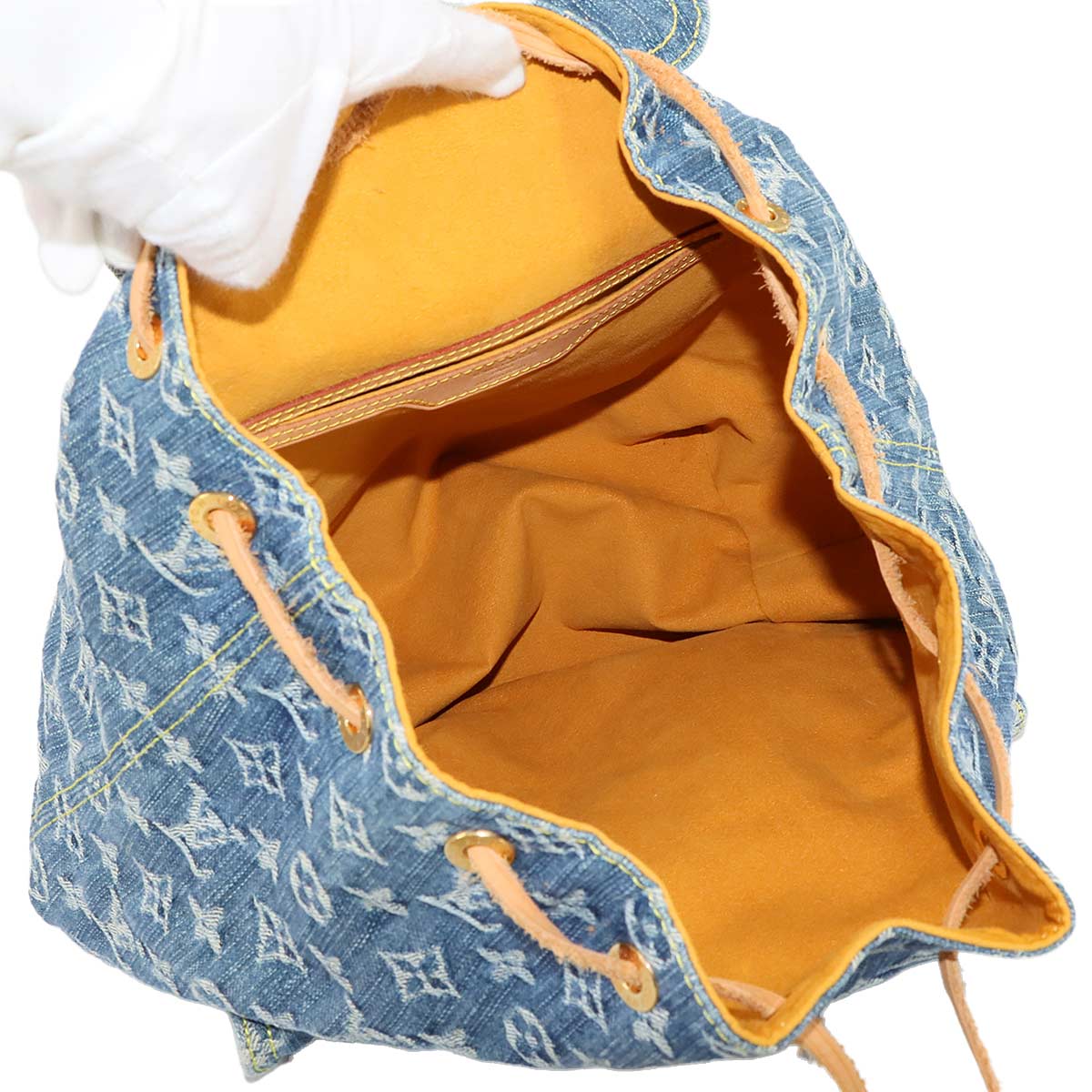 Monogram Denim Sac A Dos GM Backpack Blue M95056 Purse 90265991