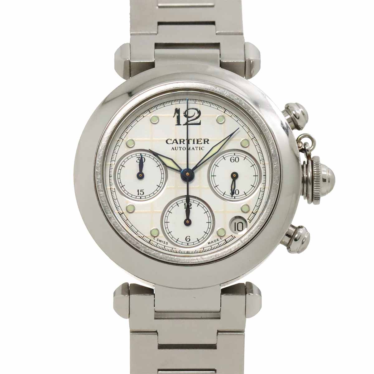 Pasha C Chronograph W31039M7 Automatic White Dial Boys Watch