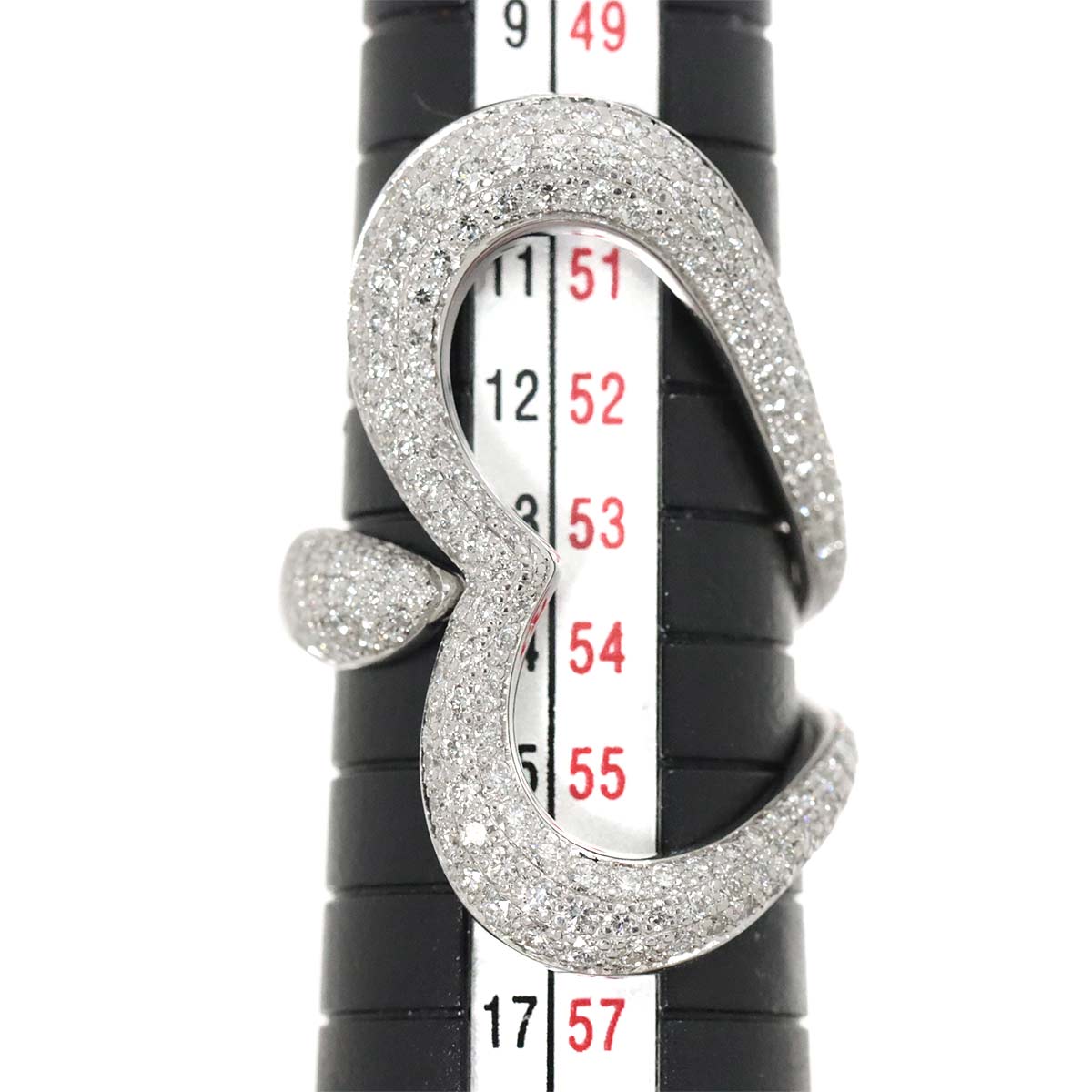 PIAGET Lime Light Heart Diamond Ring 18K WG 750 size54 6.75(US)