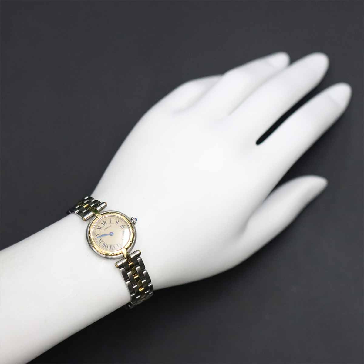 Panthere Vendome One Row SM K18YG Quartz Cream Dial Ladies