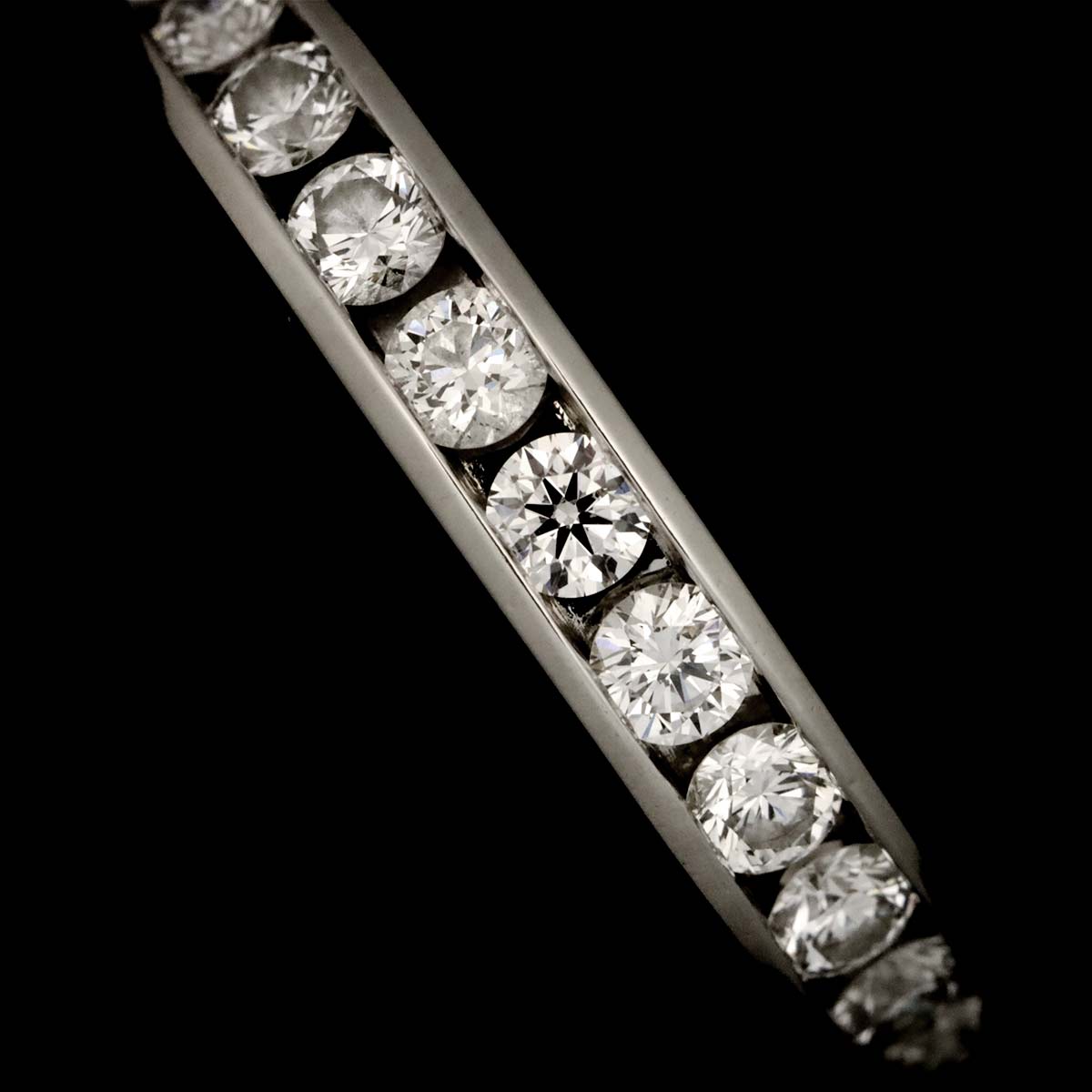 Full Diamond Ring Platinum Size4-4.5(US)