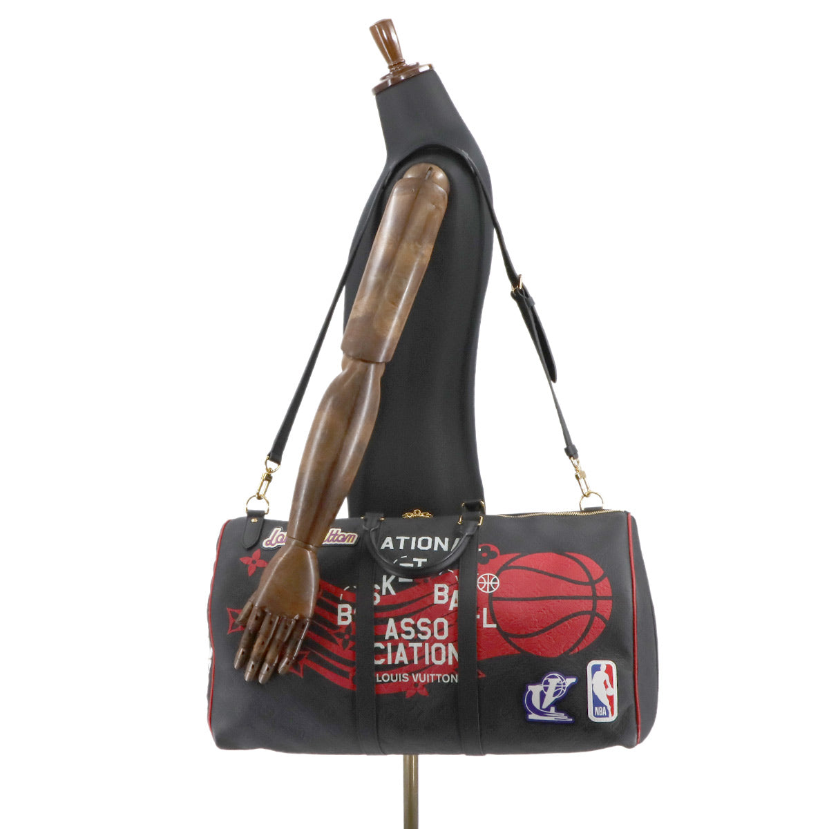 Monogram Keepall Bandouliere 55 leather Black NBA M58516 90267154