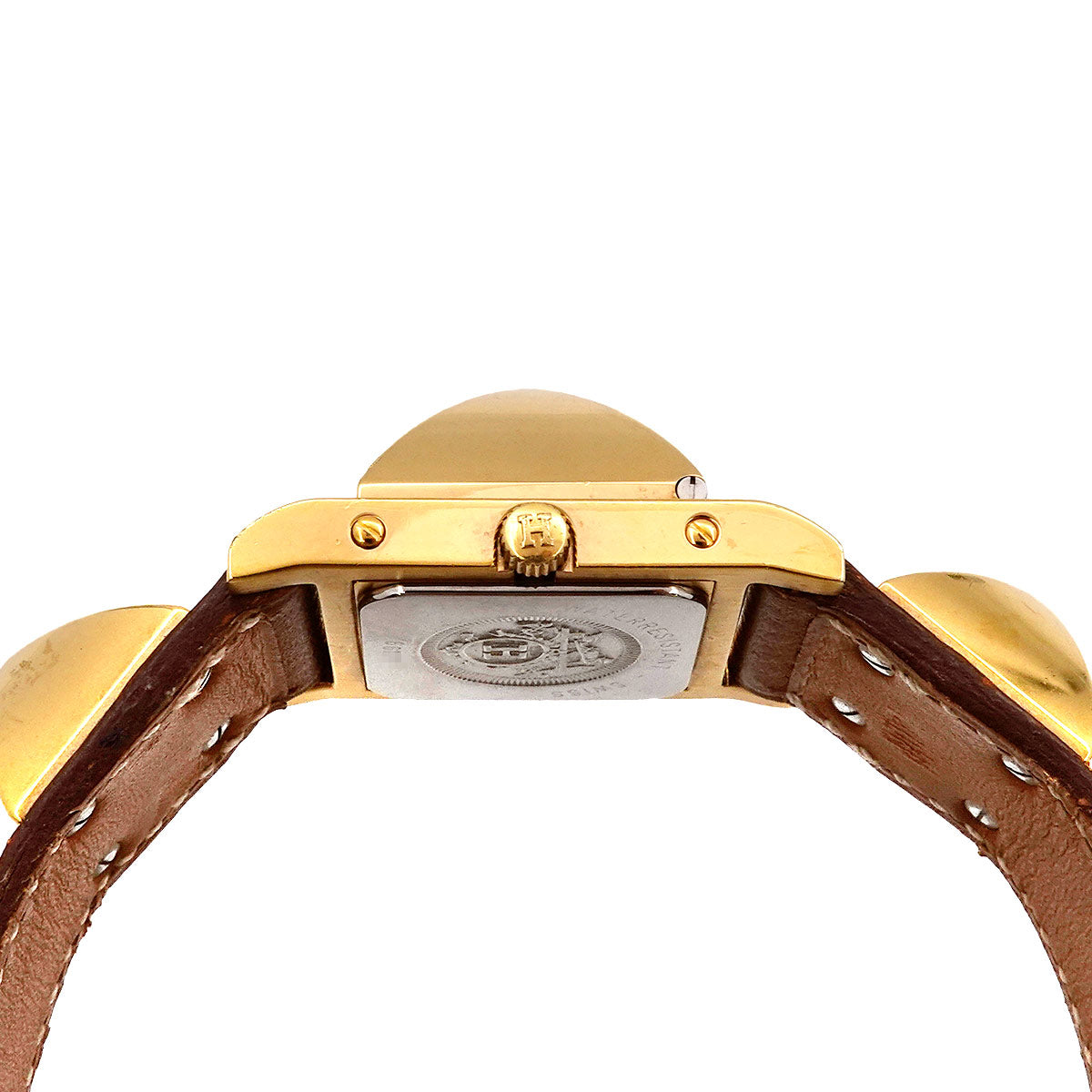 Medor Vintage pyramid Gold studs Quartz White Dial Ladies