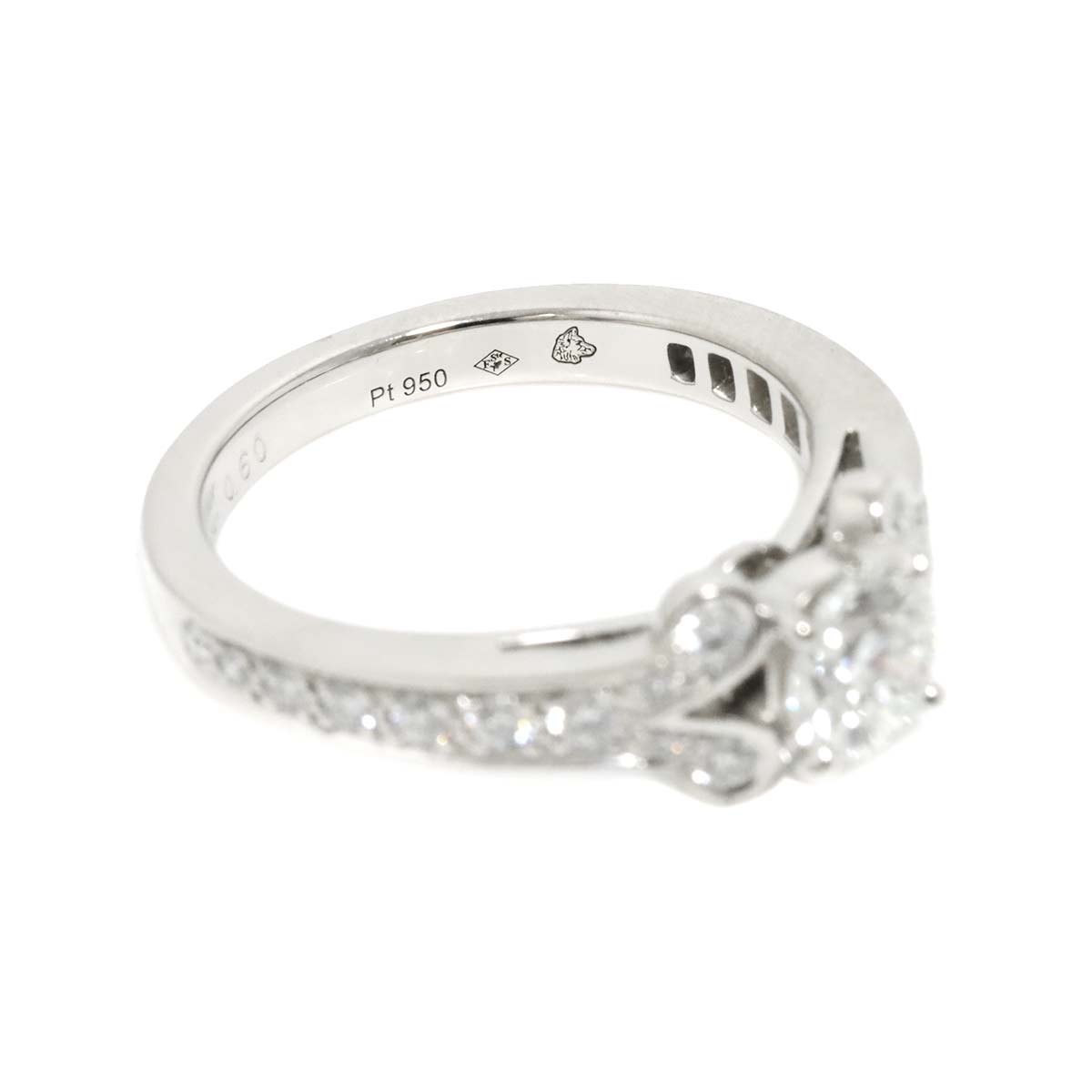 Cartier Ballerine Diamond 0.60ct G/VVS2/3EX Ring Pt Size51 5.5-5.75(US)