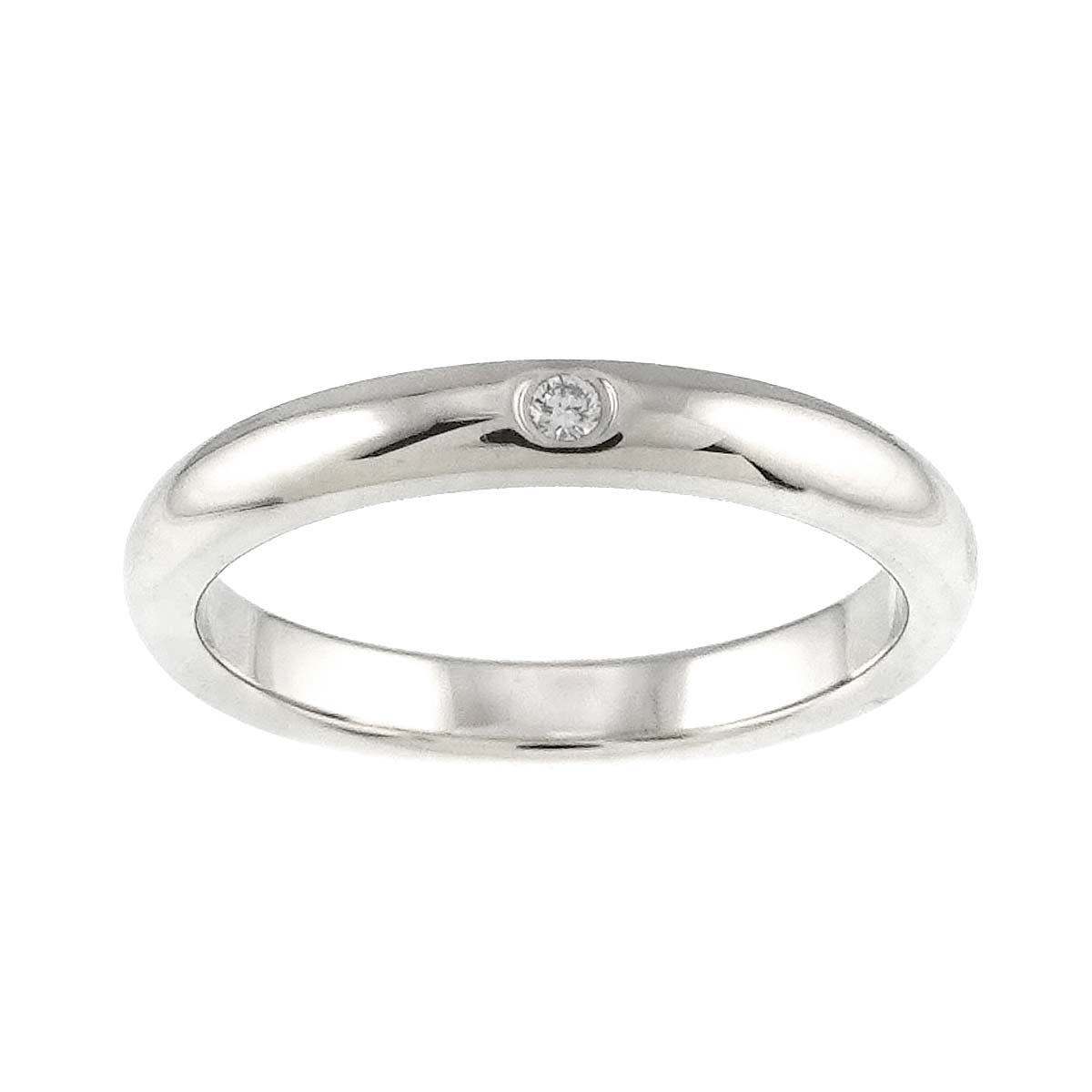 Stacking Band Ring Diamond 1P Platinum Size5-5.25(US)