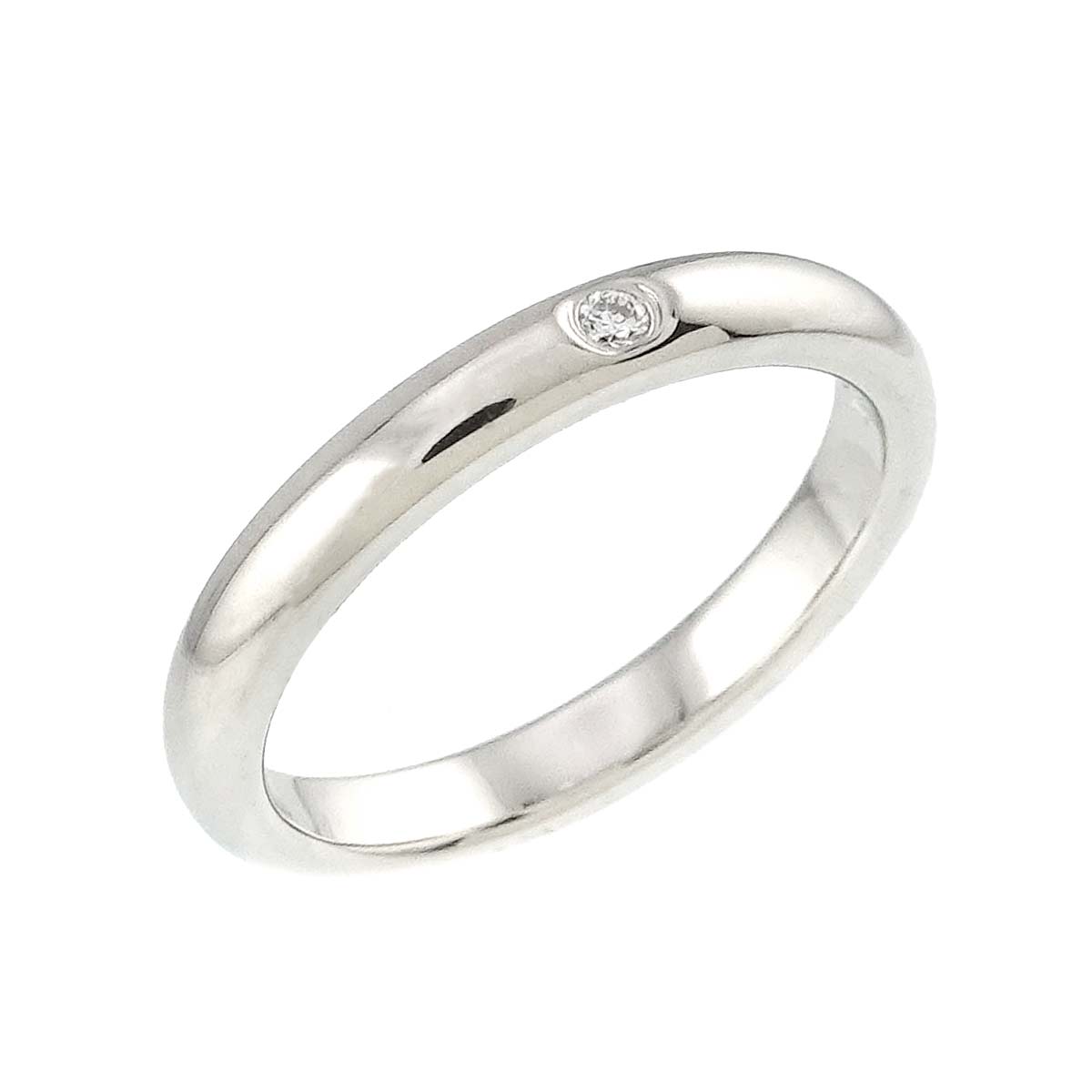 Stacking Band Ring Diamond 1P Platinum Size5-5.25(US)