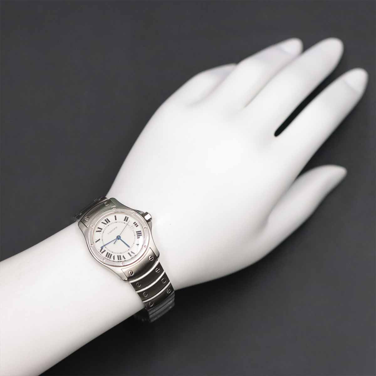 Santos Cougar MM W20027K1 White Dial Quartz Boys Wrist Watch