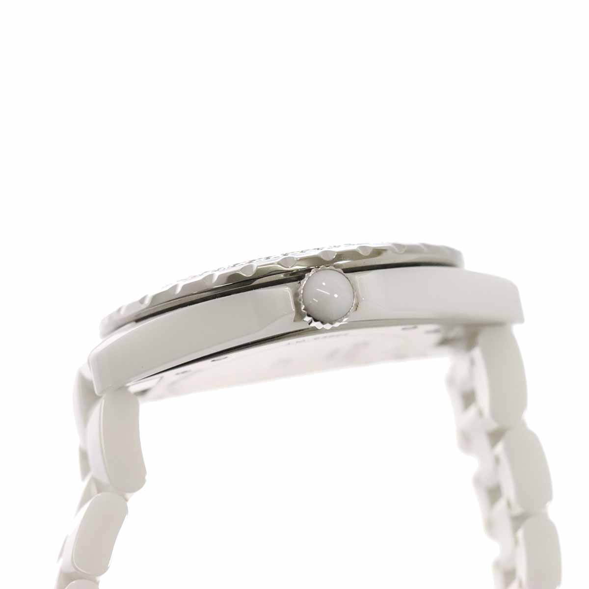 J12 42mm H2013 Bezel Diamond Automatic White Dial Ceramic Mens