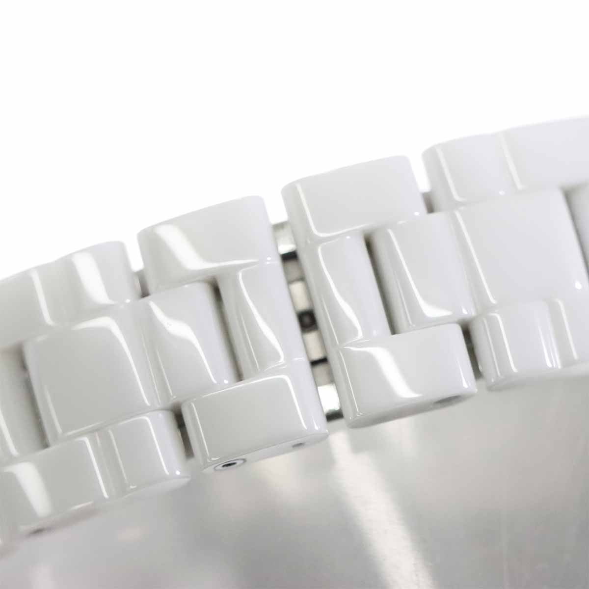 J12 42mm H2013 Bezel Diamond Automatic White Dial Ceramic Mens