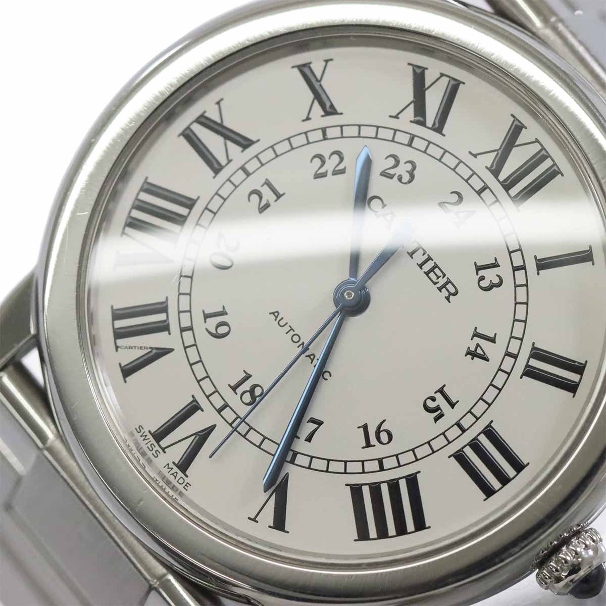 Rondesolo De Cartier WSRN0012 Automatic Silver Dial Mens