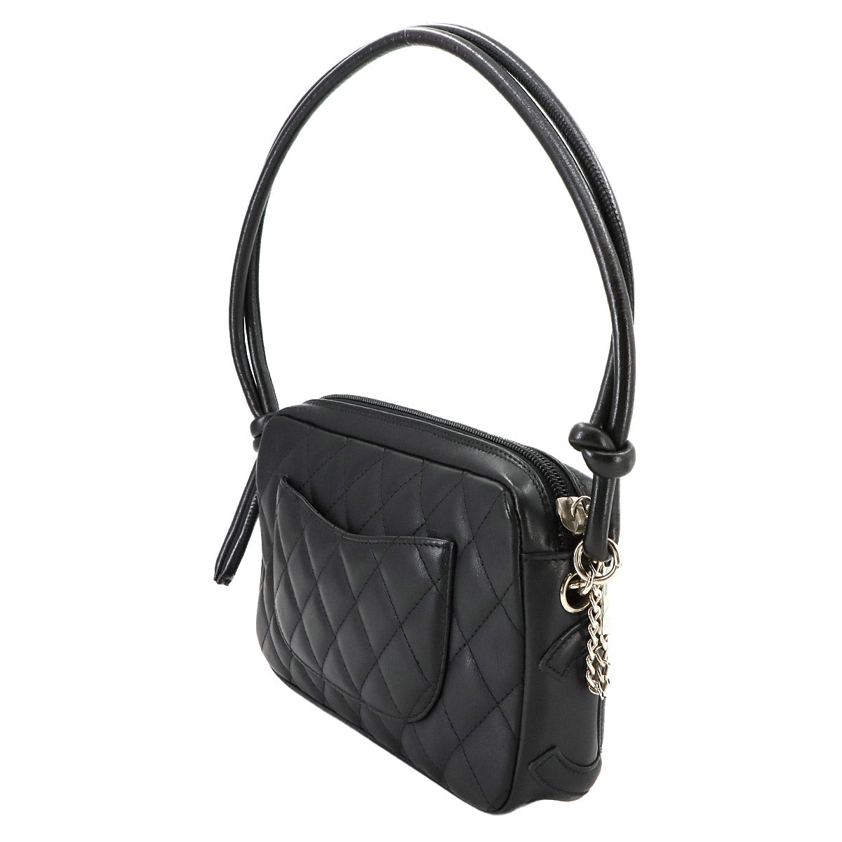 Cambon Line Shoulder Bag Leather Black A25175 Coco Logos