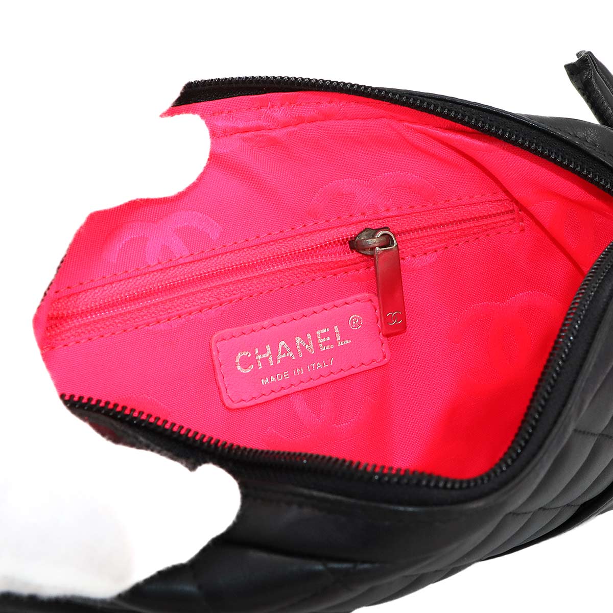 Cambon Line Shoulder Bag Leather Black A25175 Coco Logos