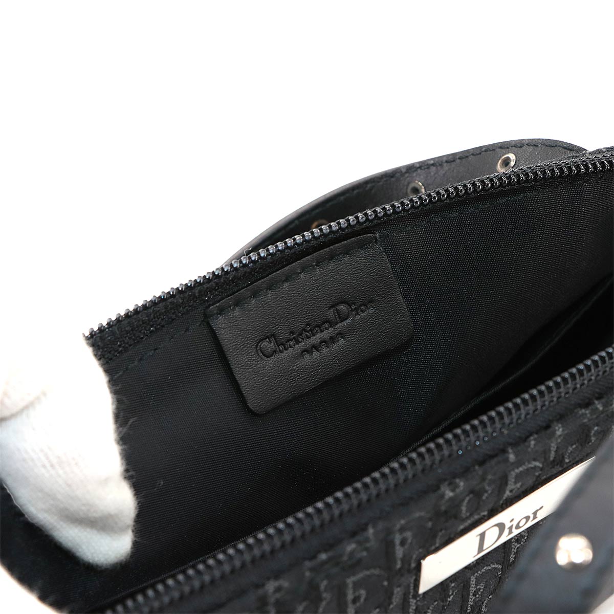 Street Chic Trotter Hand Bag Canvas Leather Black