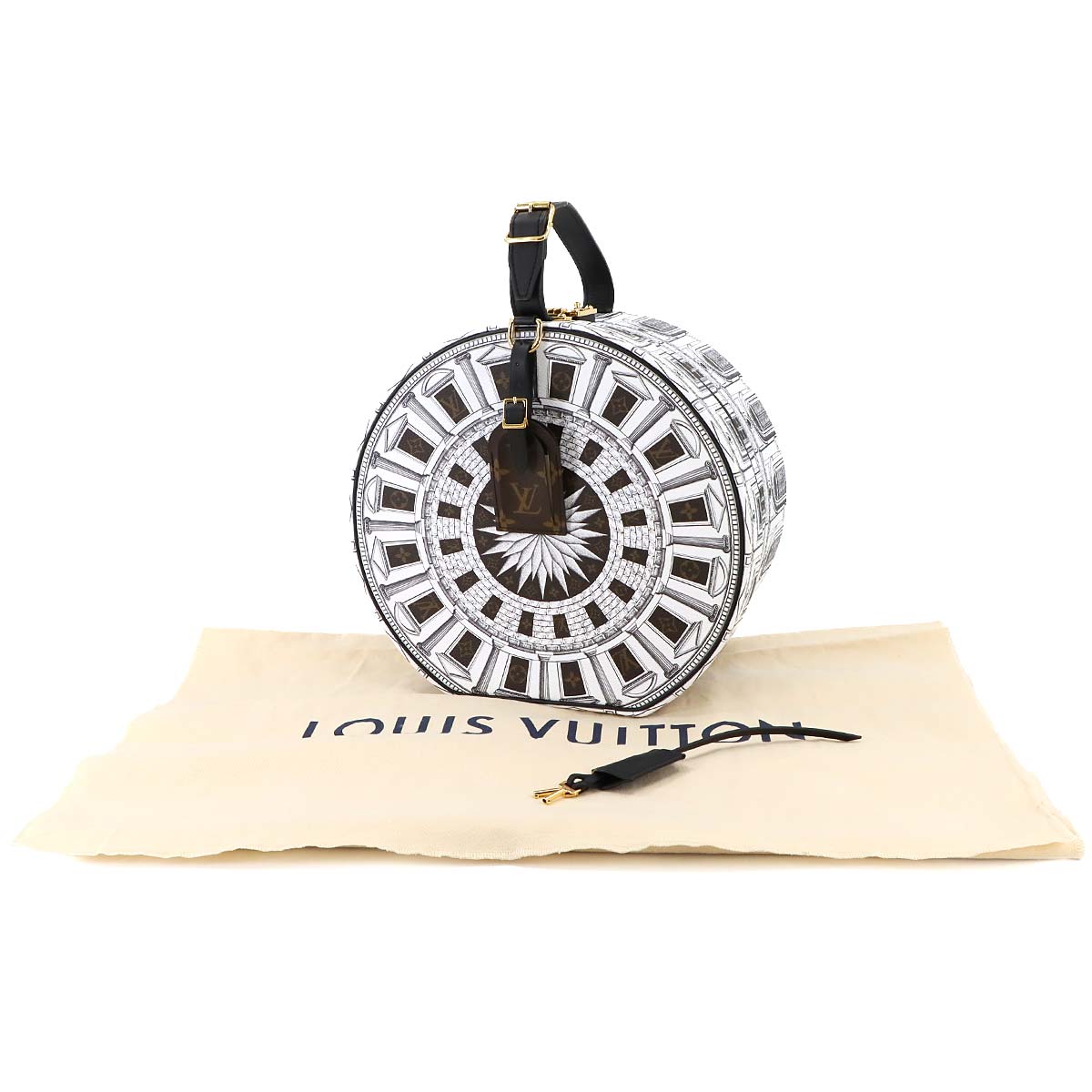 Boite Chapeau 30 Hat Case Fornasetti White Brown Purse 90269055