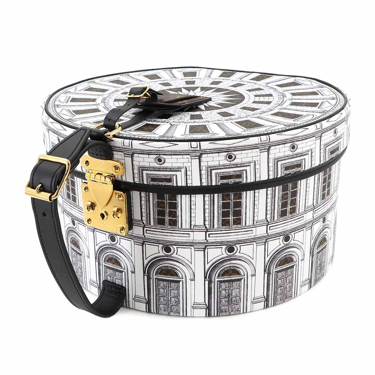 Boite Chapeau 30 Hat Case Fornasetti White Brown Purse 90269055