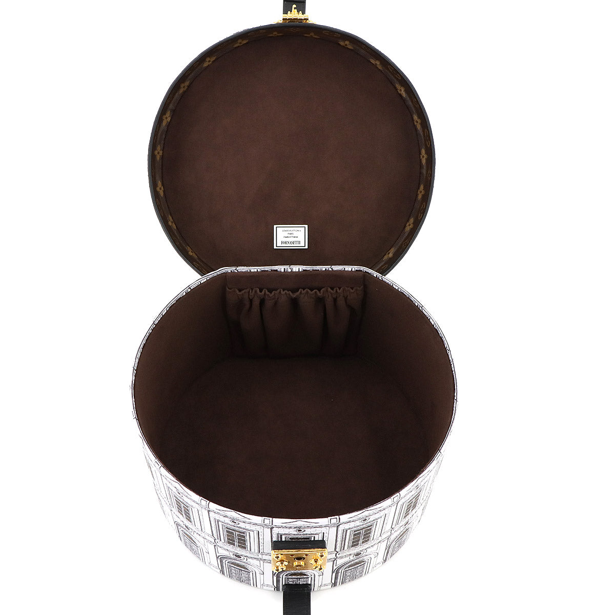 Boite Chapeau 30 Hat Case Fornasetti White Brown Purse 90269055