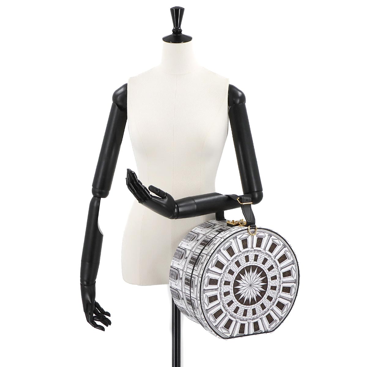 Boite Chapeau 30 Hat Case Fornasetti White Brown Purse 90269055