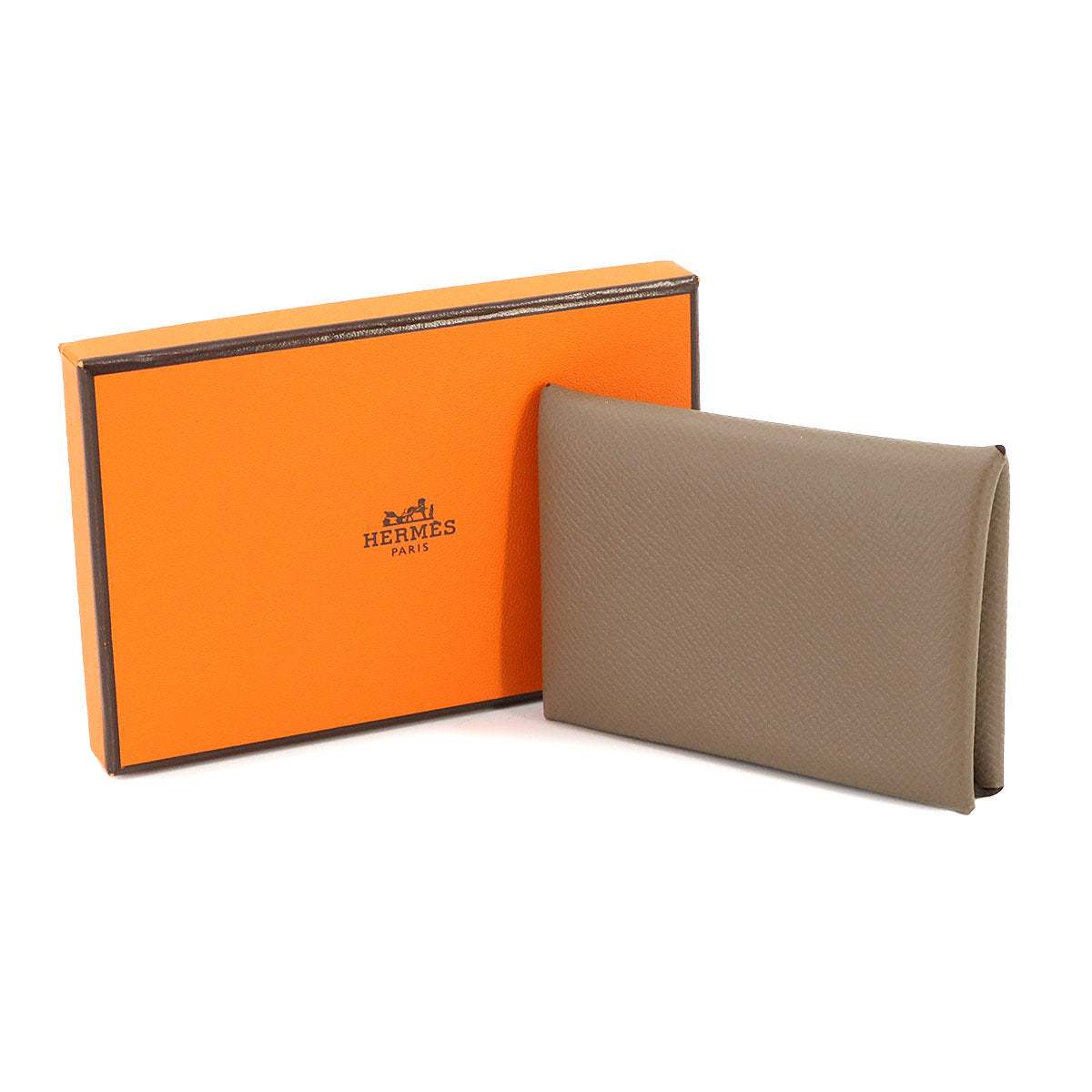 Calvi Card Case Veau Epsom Etoupe