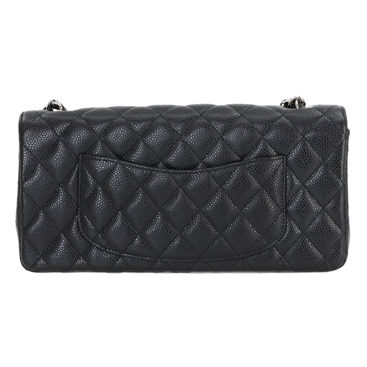 Matelasse Chain Shoulder Bag Leather Black