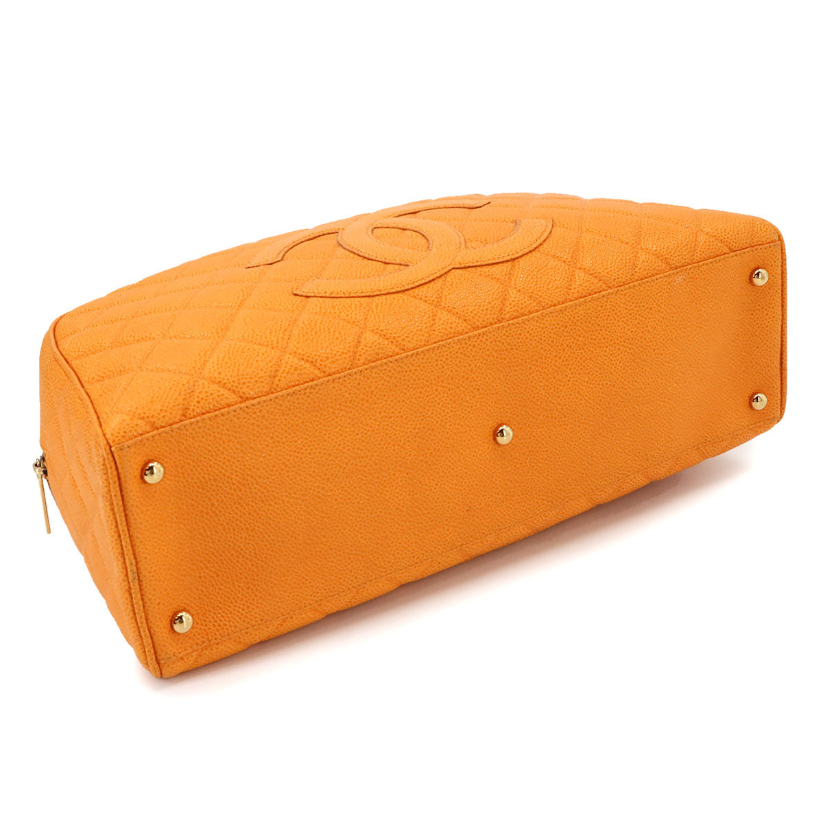 Matelasse Boston Bag Leather Orange A20997 Purse