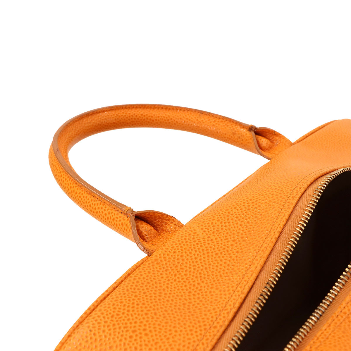 Matelasse Boston Bag Leather Orange A20997 Purse