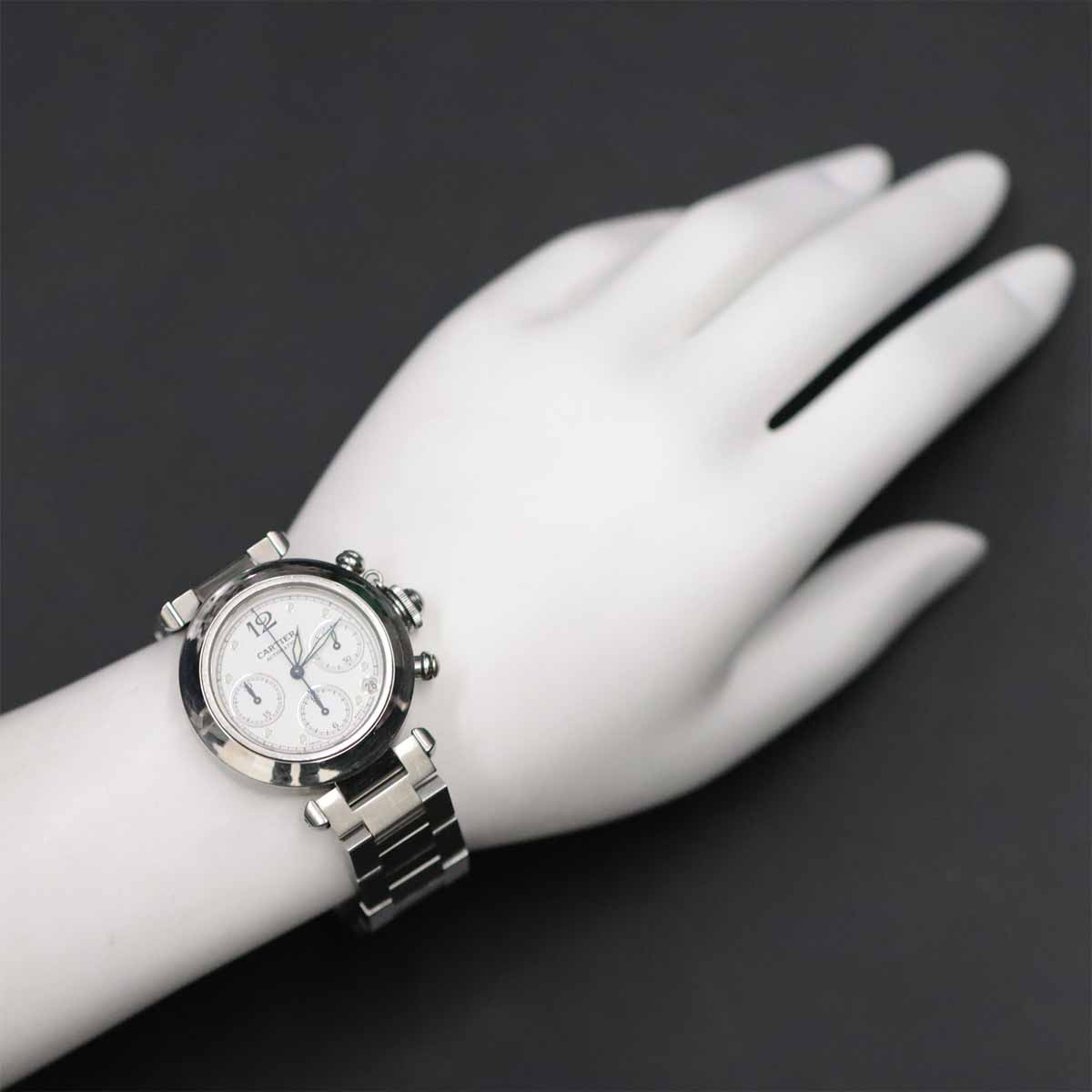 Pasha C Chronograph W31039M7 Automatic White Dial Boys Watch