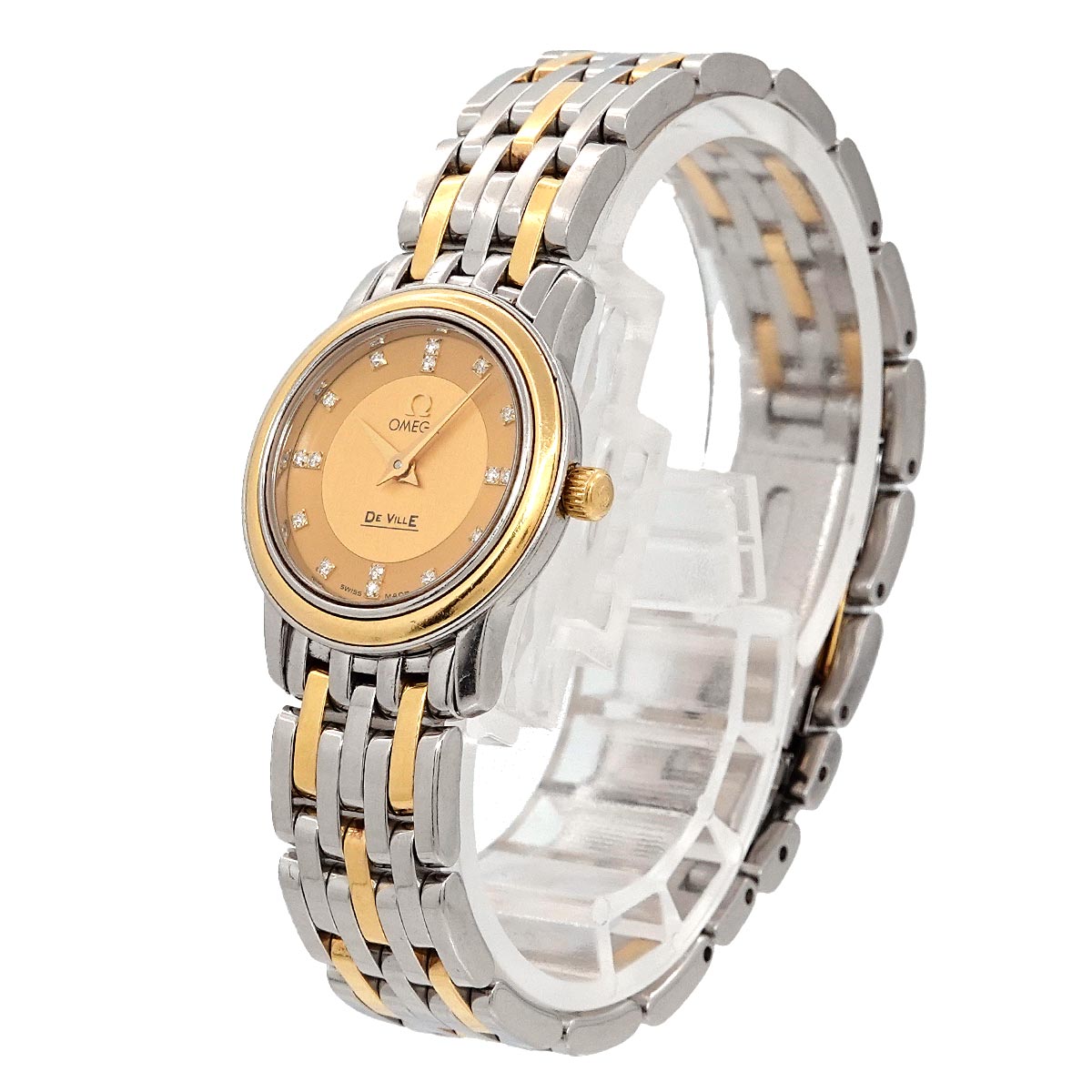 DeVille 4370 16 Yellow Gold 16P Diamond Quarts Ladies