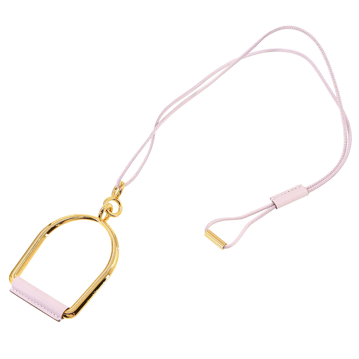 Heritage Equestre GM Necklace Pendant Gold Mauve Pale Accessory