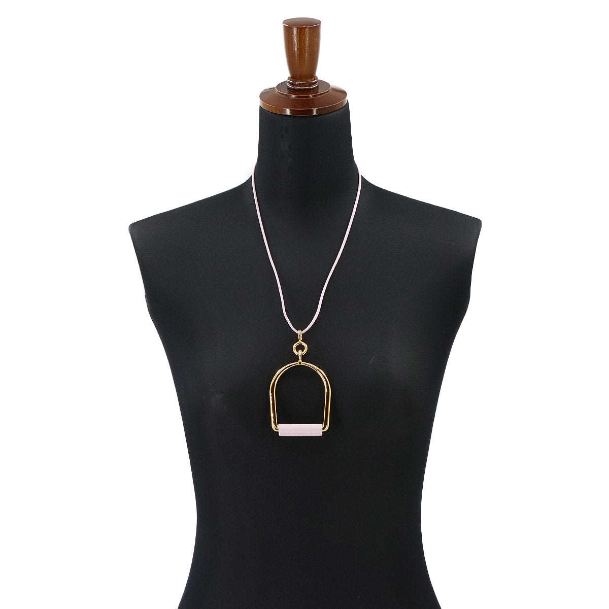 Heritage Equestre GM Necklace Pendant Gold Mauve Pale Accessory