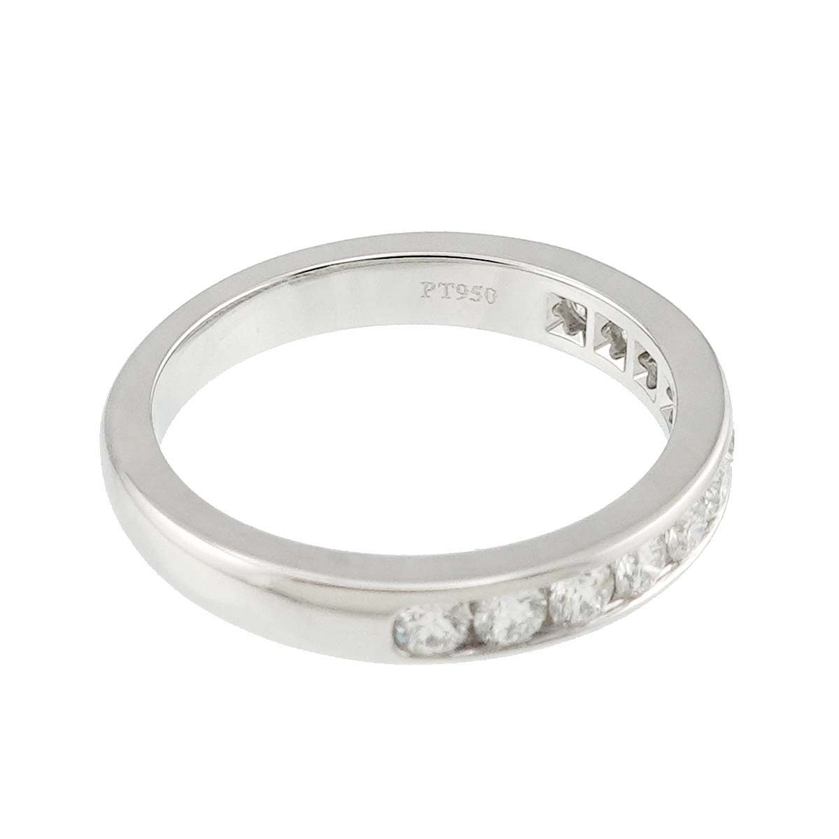 Half Diamond Band Ring Pt Platinum size4.75-5(US)