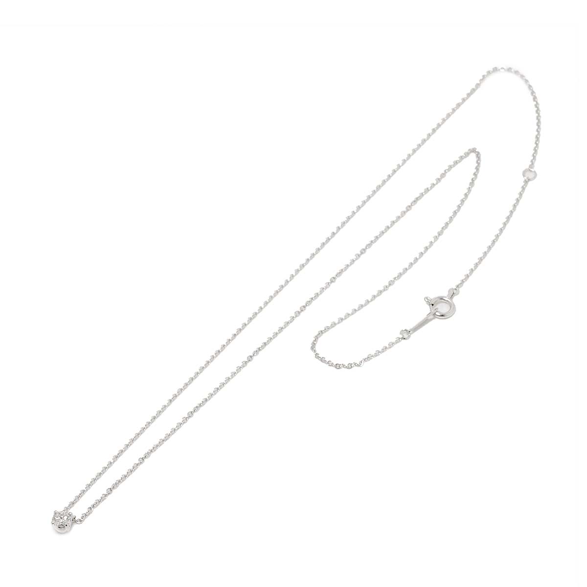 Diamond 0.15ct Necklace 18K White Gold 750