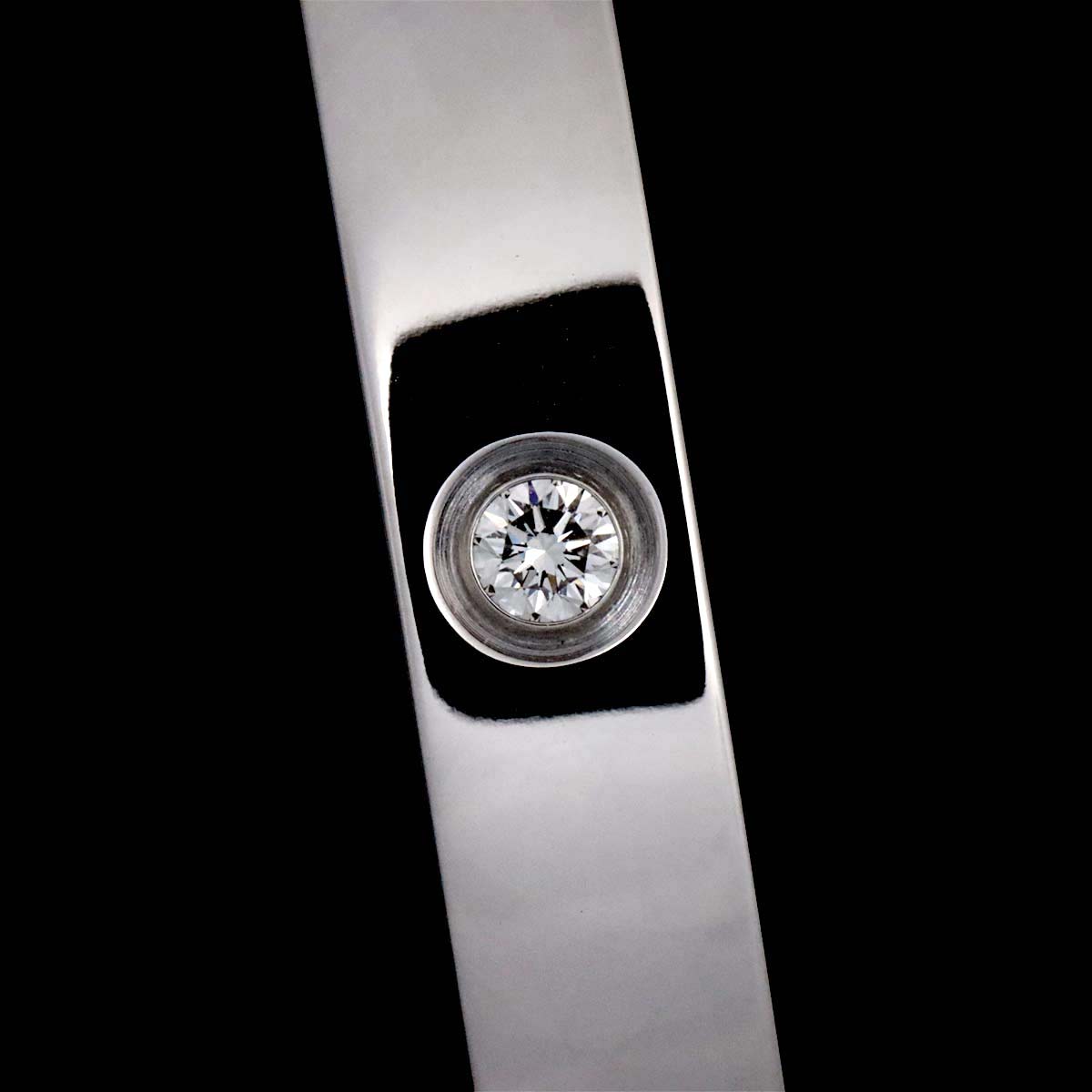 Cartier Love Bracelet Diamond 10P Bangle 18K WG 750 Size16