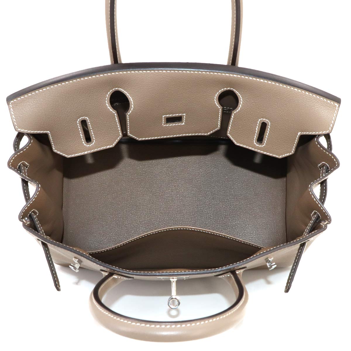 Birkin 30 Hand Bag Evercolor Etoupe Purse 90270929..