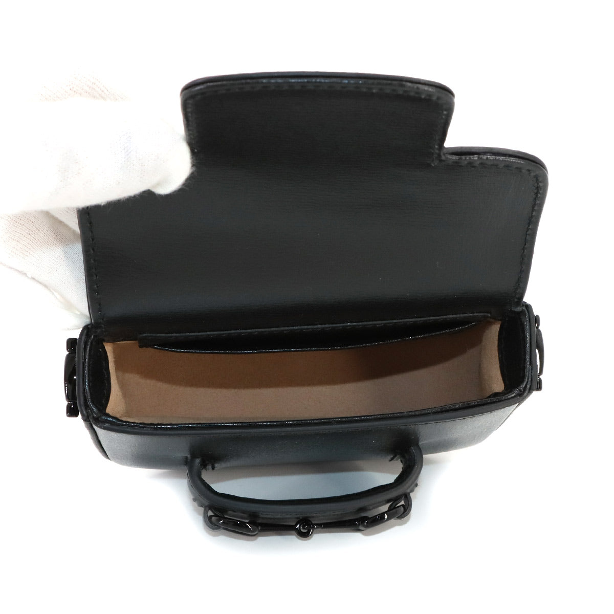 Horsebit 1955 Mini Chain Hand Hand Shoulder Bag Leather 726863