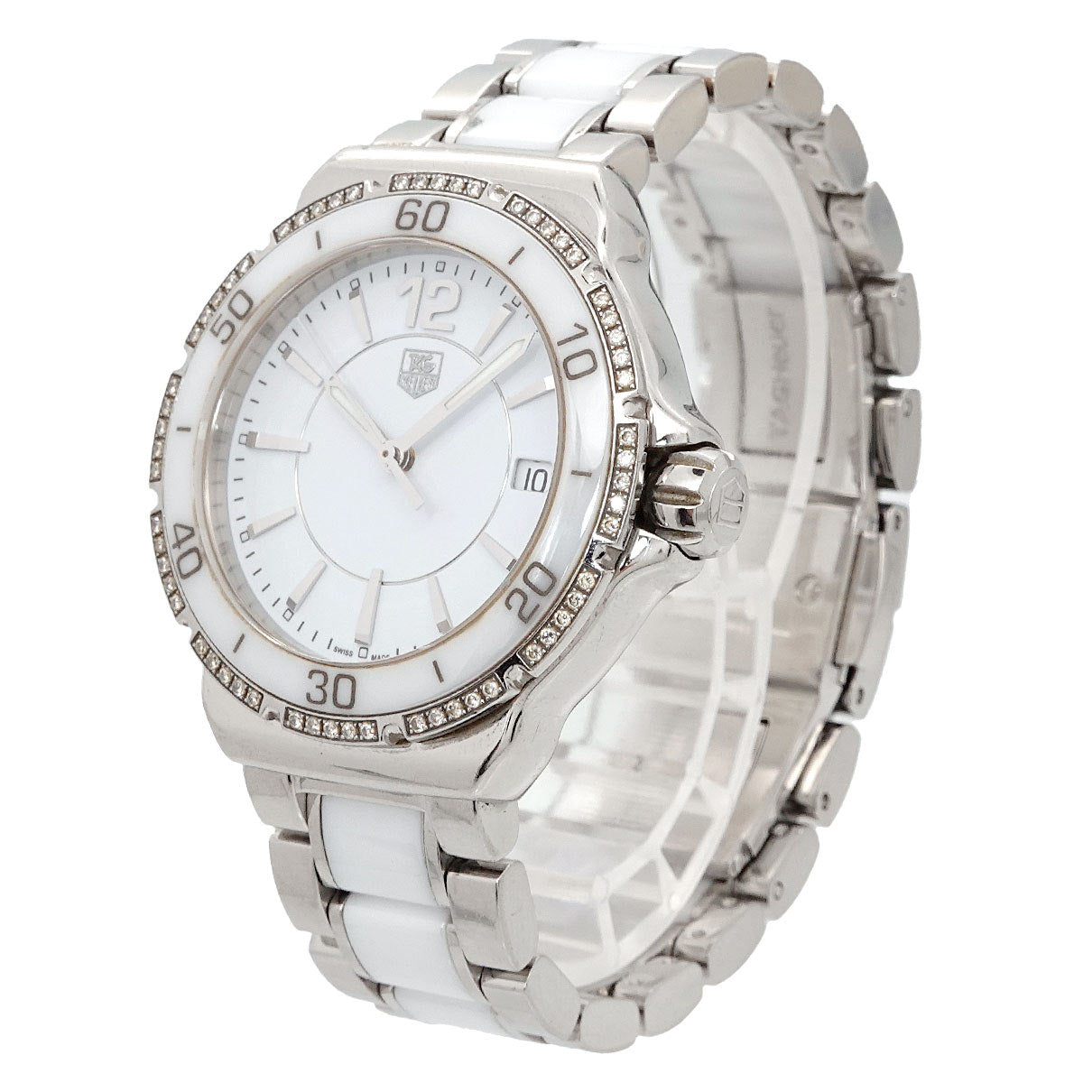 Formula 1 WAH1213 Diamond Bezel Date White Dial Ladies