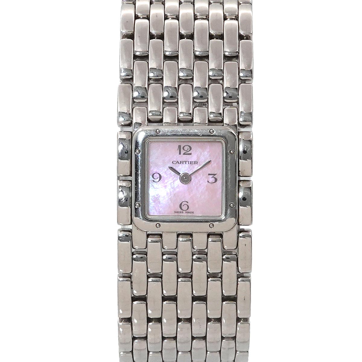 Panthere Ruban W61003T9 Quartz Pink Shell Dial Ladies Watch