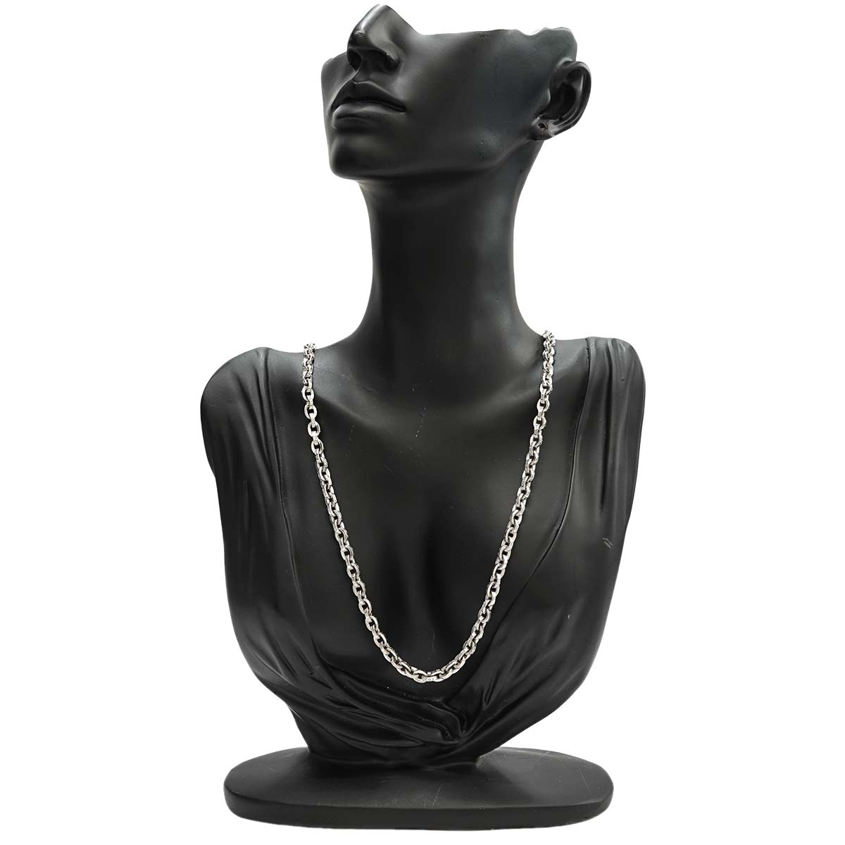 Paper Chain Necklace 18K White Gold 750