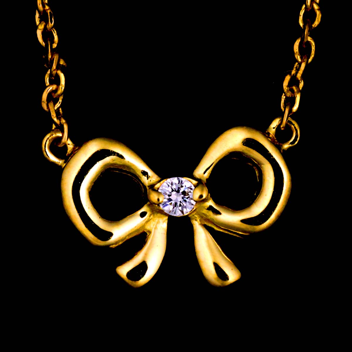Diamond Necklace 18K Yellow Gold 750