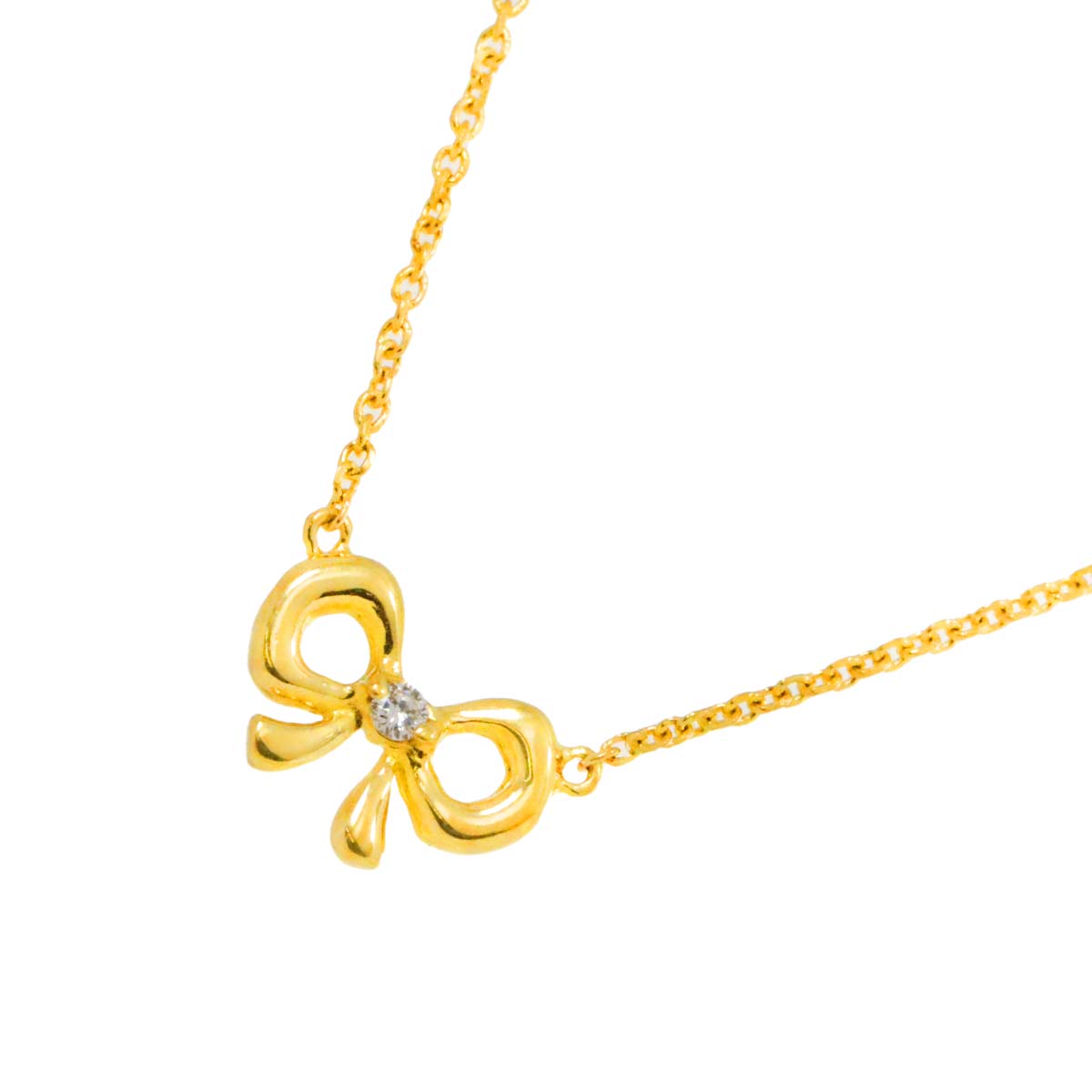 Diamond Necklace 18K Yellow Gold 750