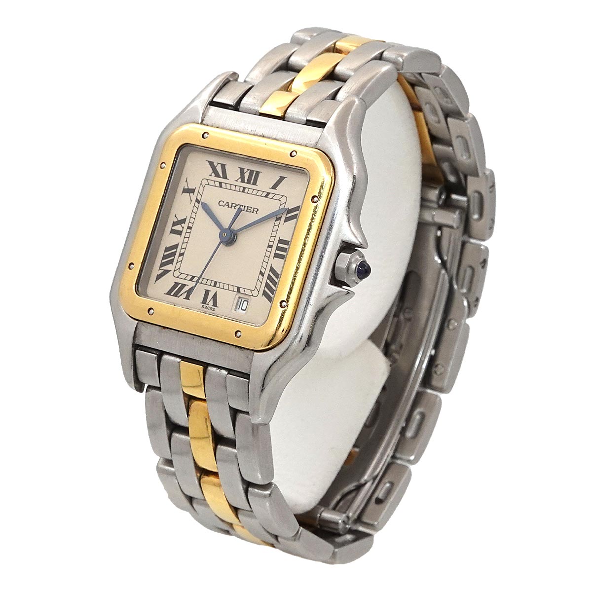 Panthere MM 1Row W25028B5 YG Quartz Date Cream Dial Boys