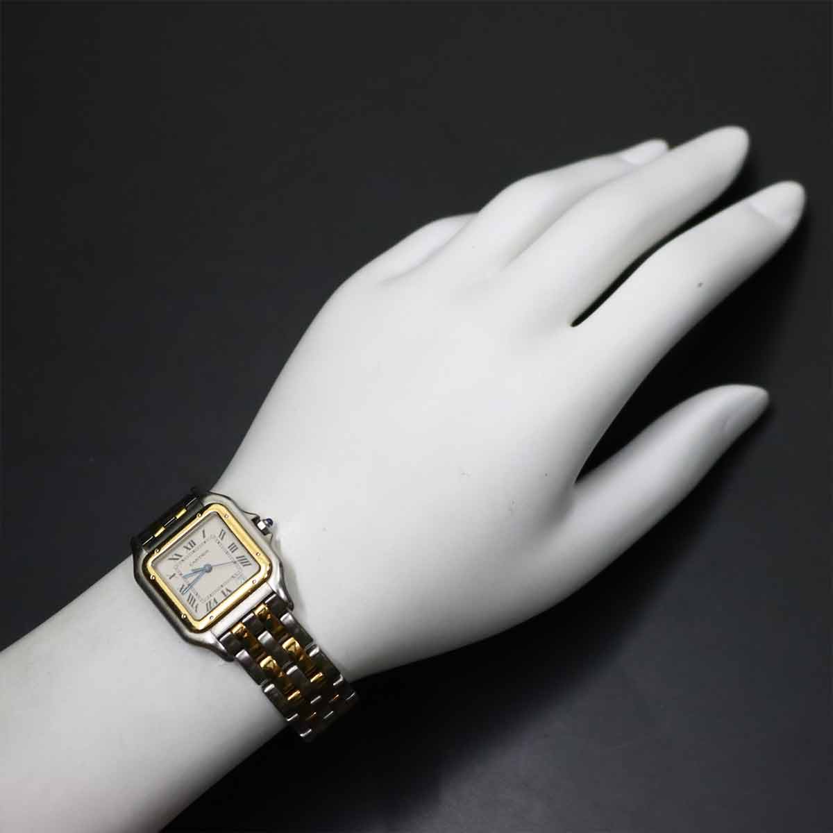 Panthere MM 2Row W25028B6 YG Quartz Date Cream Dial Boys