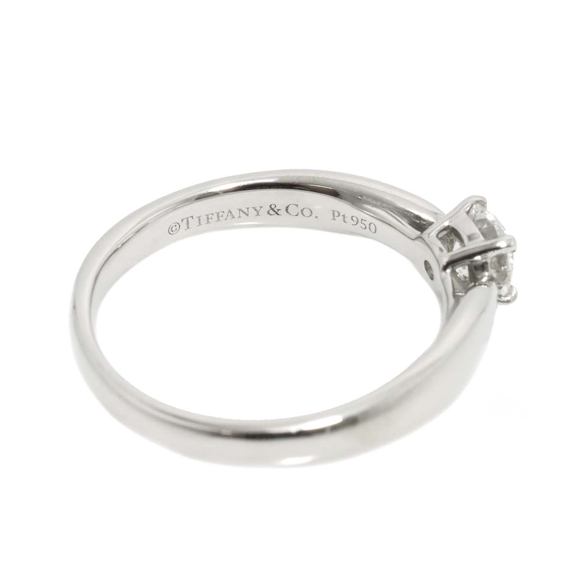 Diamond 0.29ct E/VS1/3EX Ring Pt Platinum Size4(US)