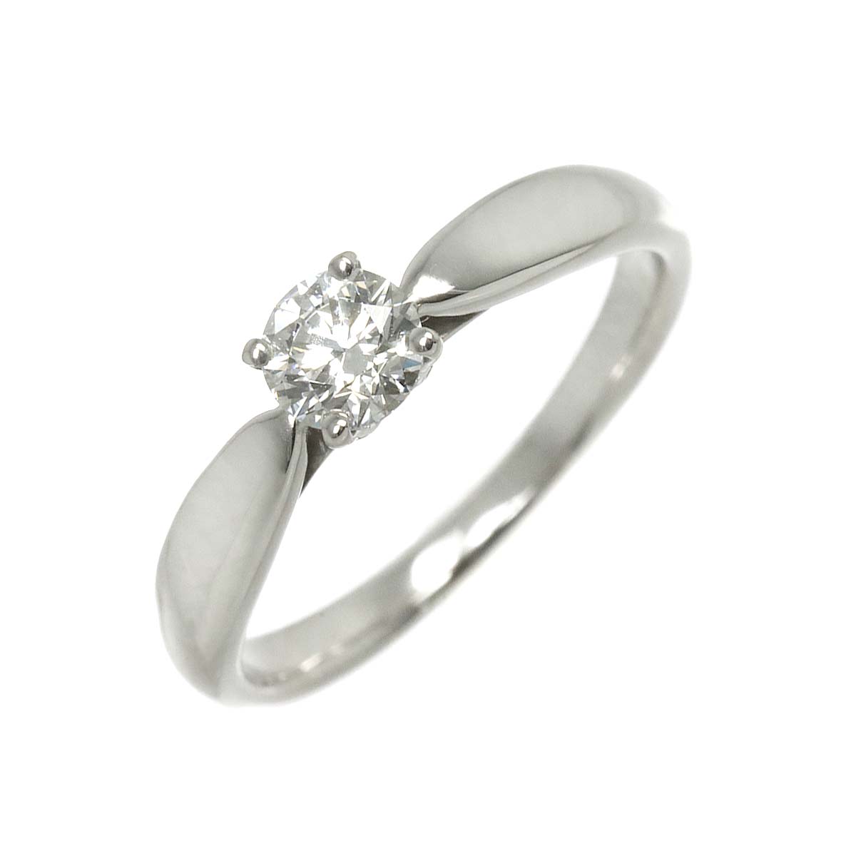Diamond 0.29ct E/VS1/3EX Ring Pt Platinum Size4(US)