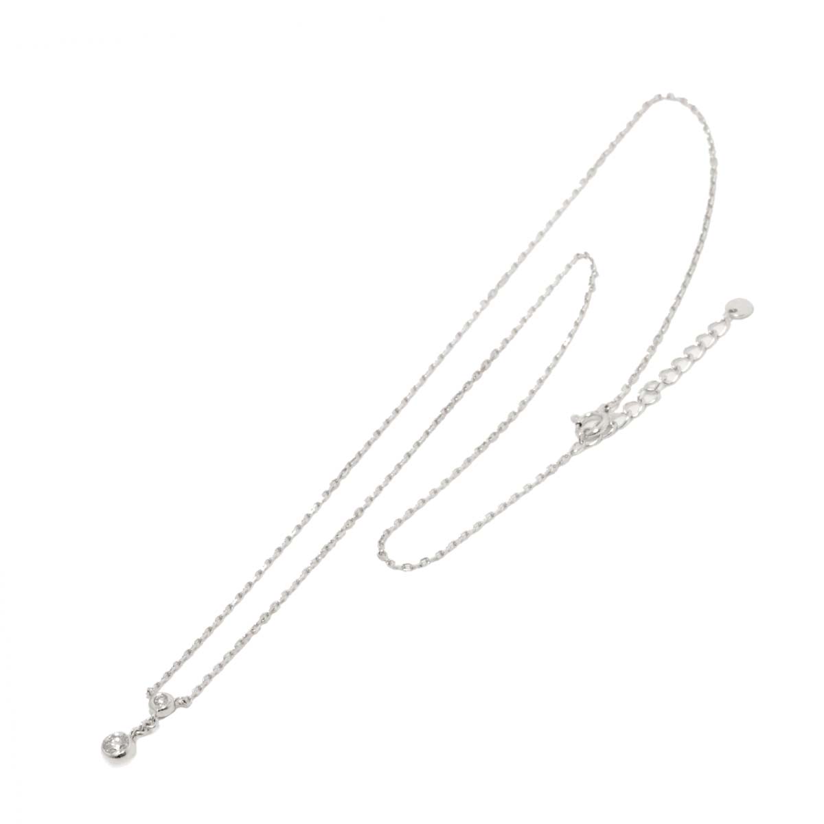 Perlita Diamond 0.16ct Necklace 18K White Gold 750