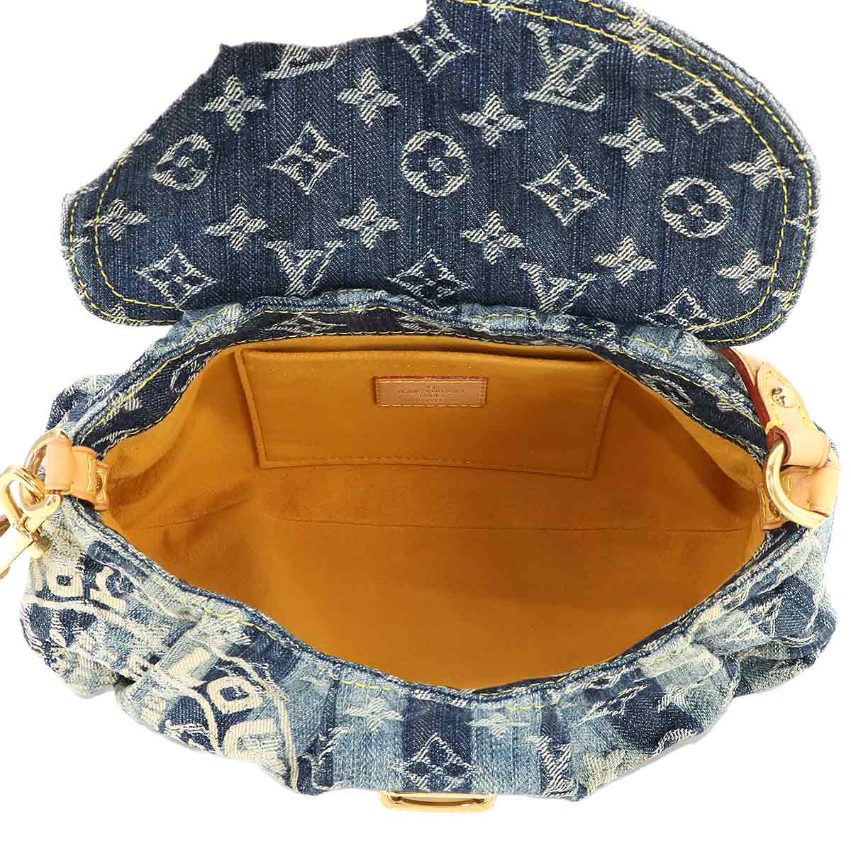 Monogram Denim Mini Pleaty Raye Shoulder Bag Blue M95333