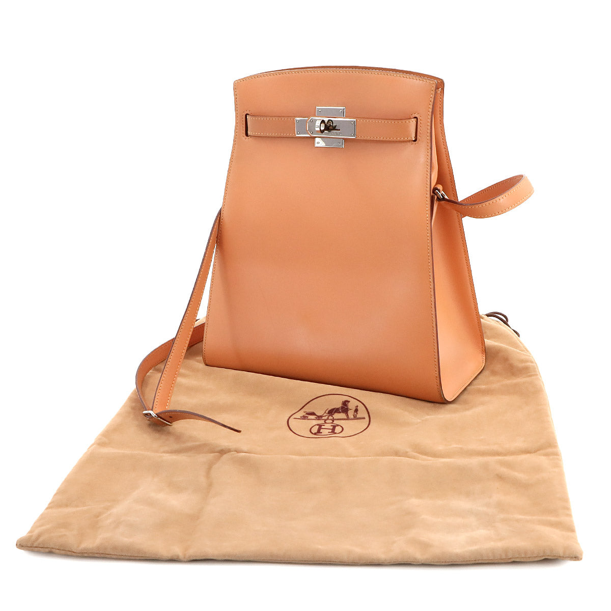 Kelly Sport MM Shoulder Bag Box Calf Leather Pink Purse 90272945