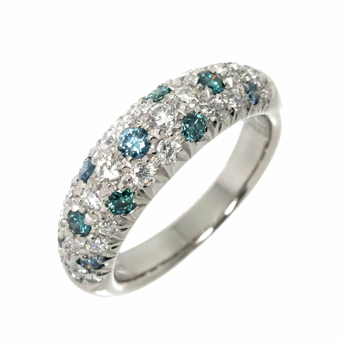 Diamond 0.66ct Treat Diamond 0.52ct Ring Pt Platinum size6.5-6.75(US)