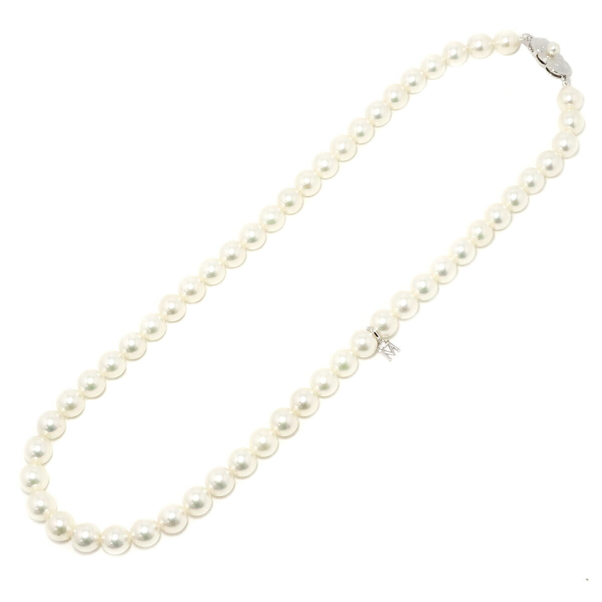 Akoya Pearl 8.0-7.5mm Necklace SV Silver