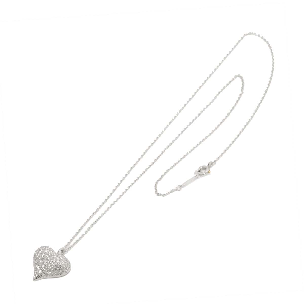 Heart Pve Diamond Necklace Platinum